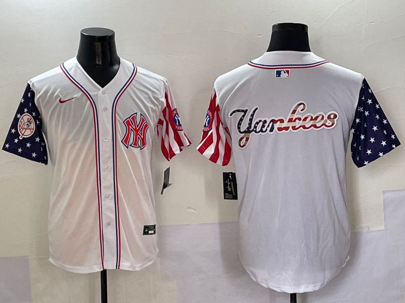 Men New York Yankees Blank White a generation of national flags Jointly Name 2025 Nike MLB Jersey style 9->new york yankees->MLB Jersey